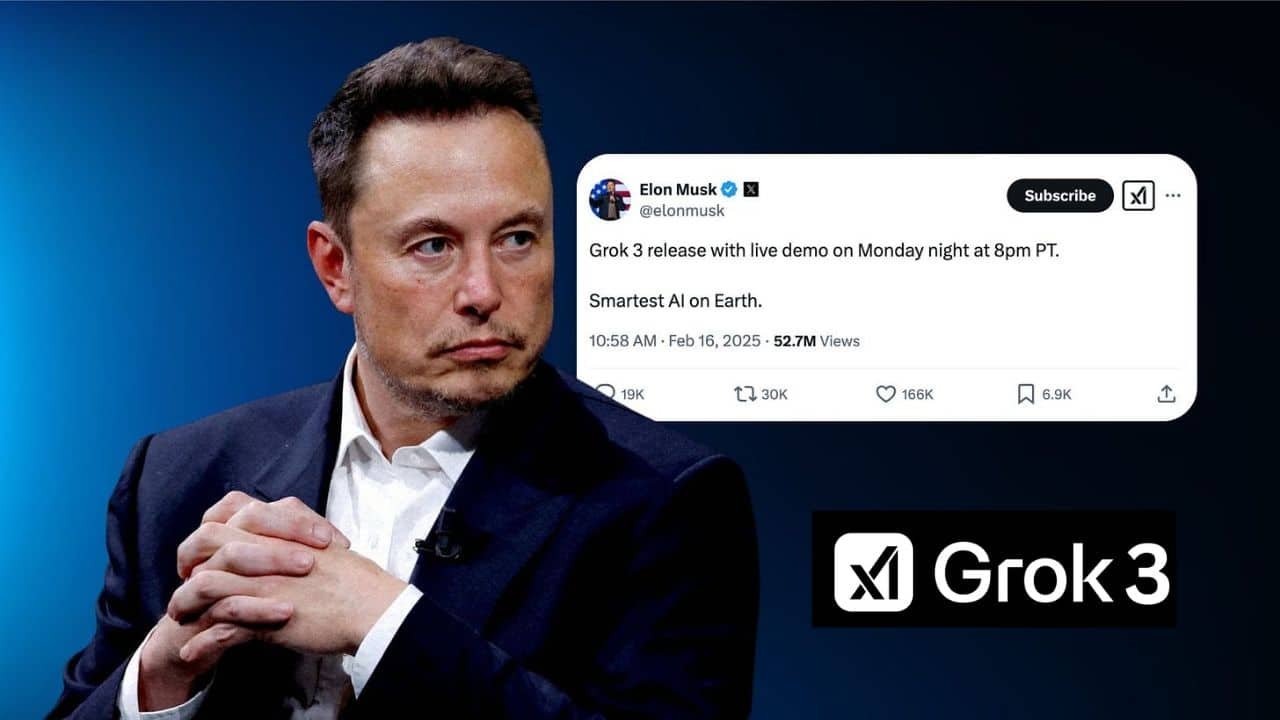 Elon Musk launches new AI Grok-3