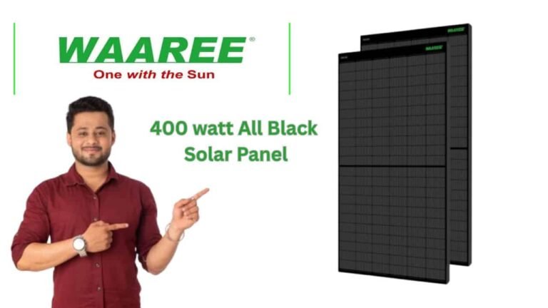 Waaree 400w all black solar panel price