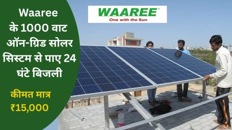 waaree 1000w on-grid solar with subsidy